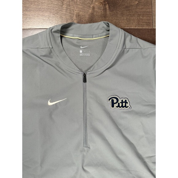Nike Pittsburgh Panthers Team Issue Lightweight 1/4 Zip Jacket Gray Mens Large - Picture 1 of 11